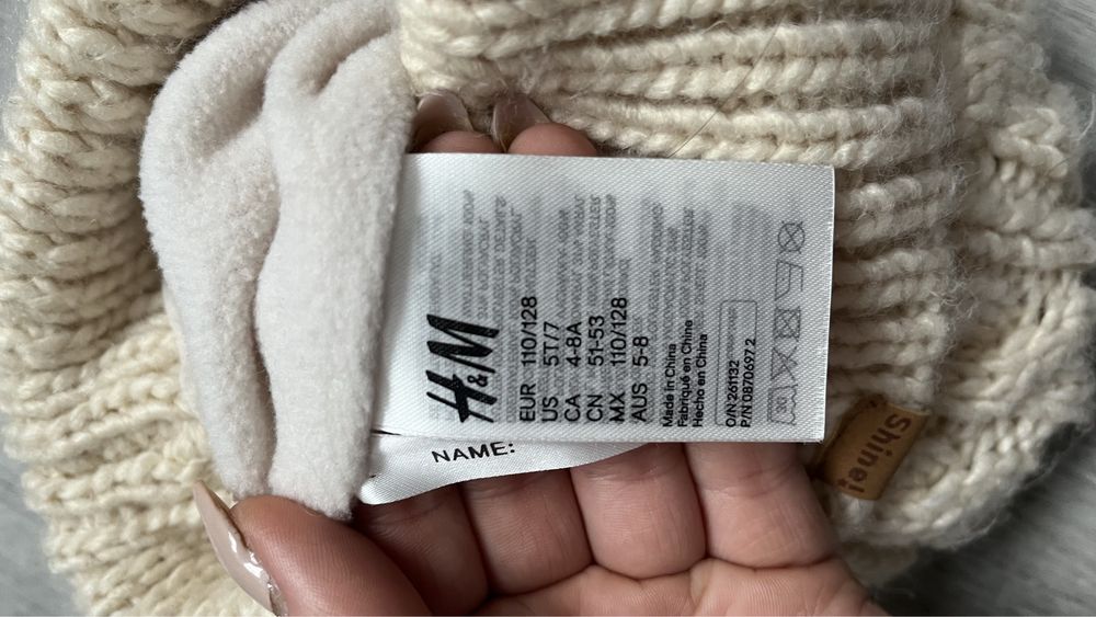 Czapka zimowa z pomponem dla dziewczynki HM