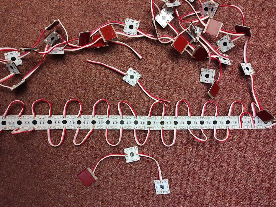 Diody LED na płytkach Czerwone, Moduły Ledowe 55 sztuk