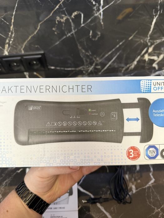 Телескопічний шредер United office Подрібнювач для паперу измельчитель