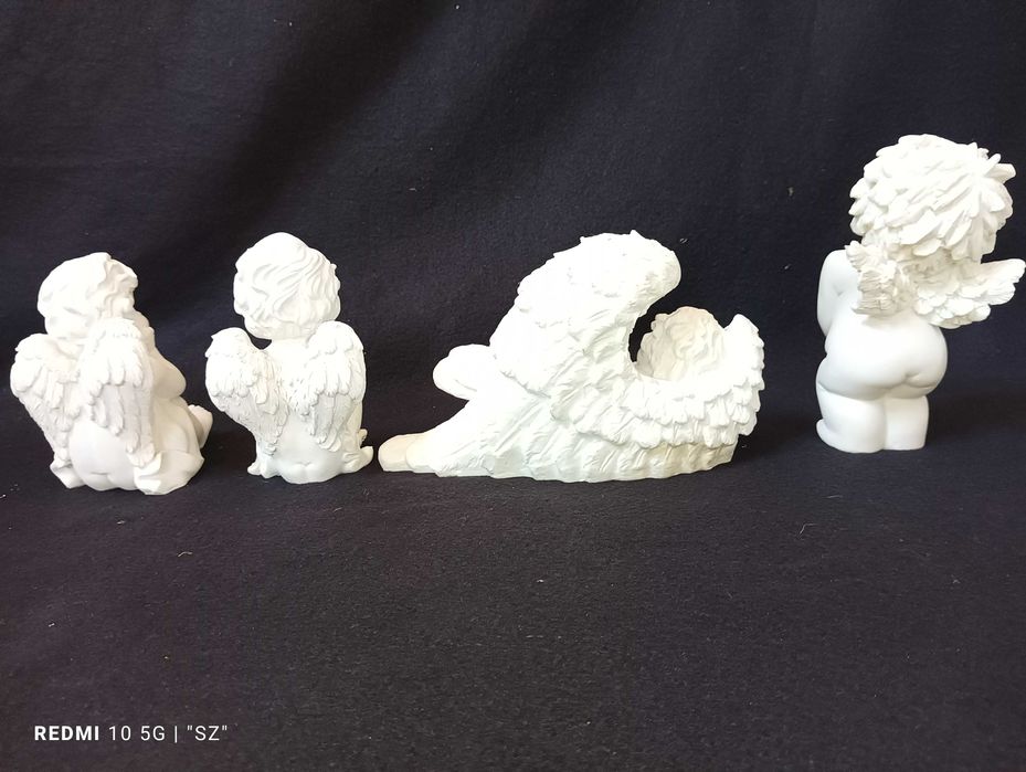 Anioły - aniołki - piękne figurki - 4 sztuki - Igor Engel - (1,03 kg).