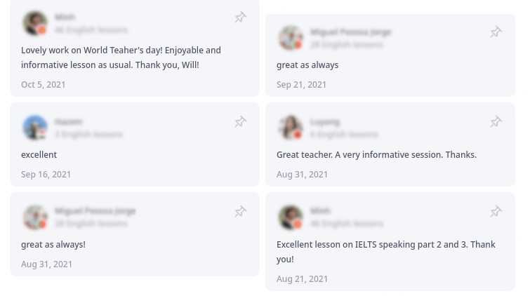 Aulas particulares de inglês, para adultos.