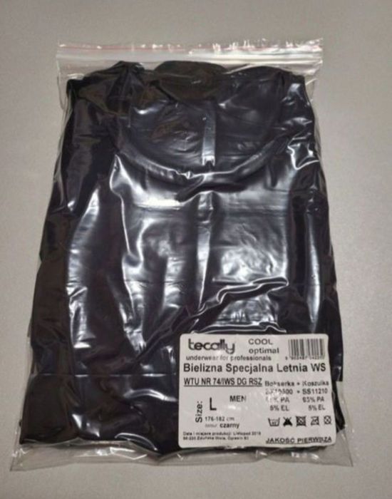 Bielizna specjalna letnia wojskowa czarna L