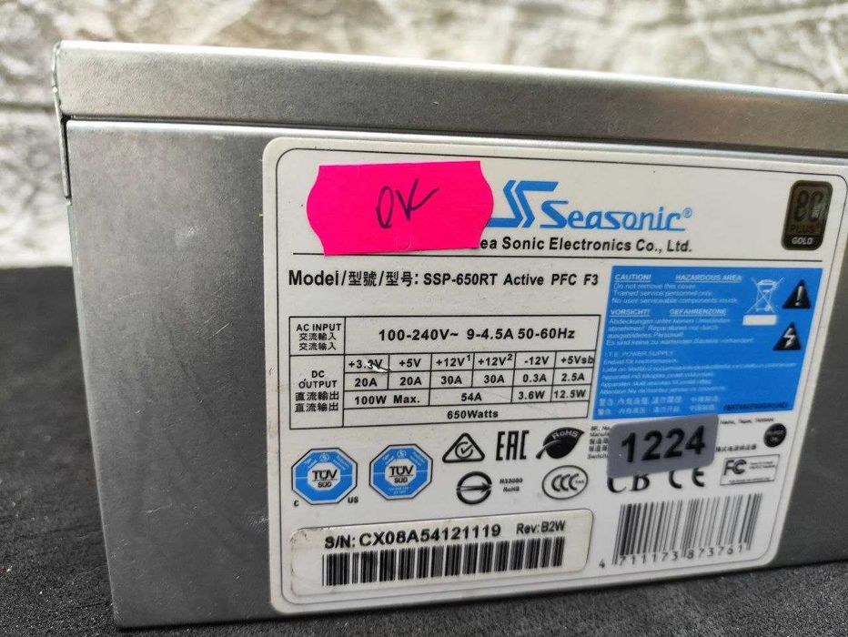 Блок живлення Seasonic SSP-650RT 650W Gold