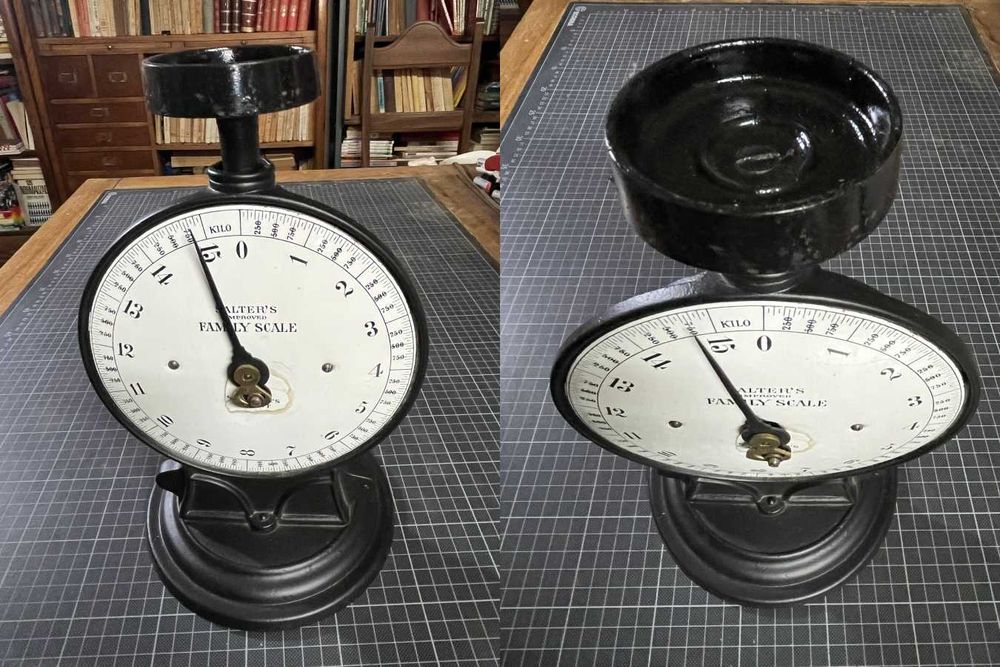 Balança antiga Salter,s Improved FAMILY SCALE” de 15 Kg