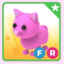 Pink cat FR zwierzak z gry adopt me Roblox