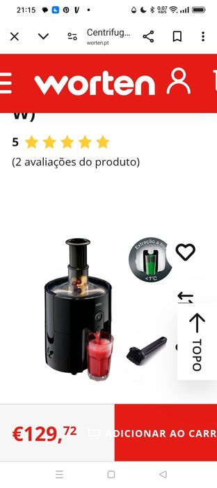 Máquina Sumos Centrifugadora Braun