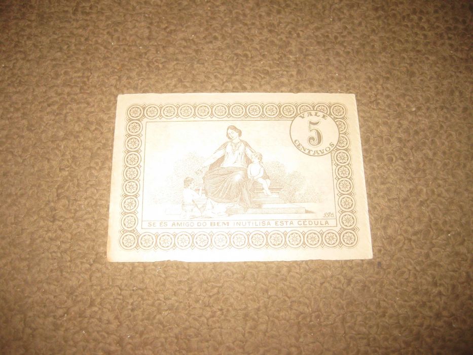 Cédula de Portugal "5 Centavos" Arcos de Valdevez, Hospital de S. José