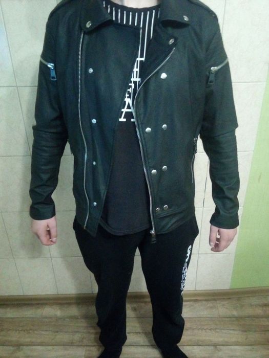 Куртка мужская демисезонная из эко-кожи