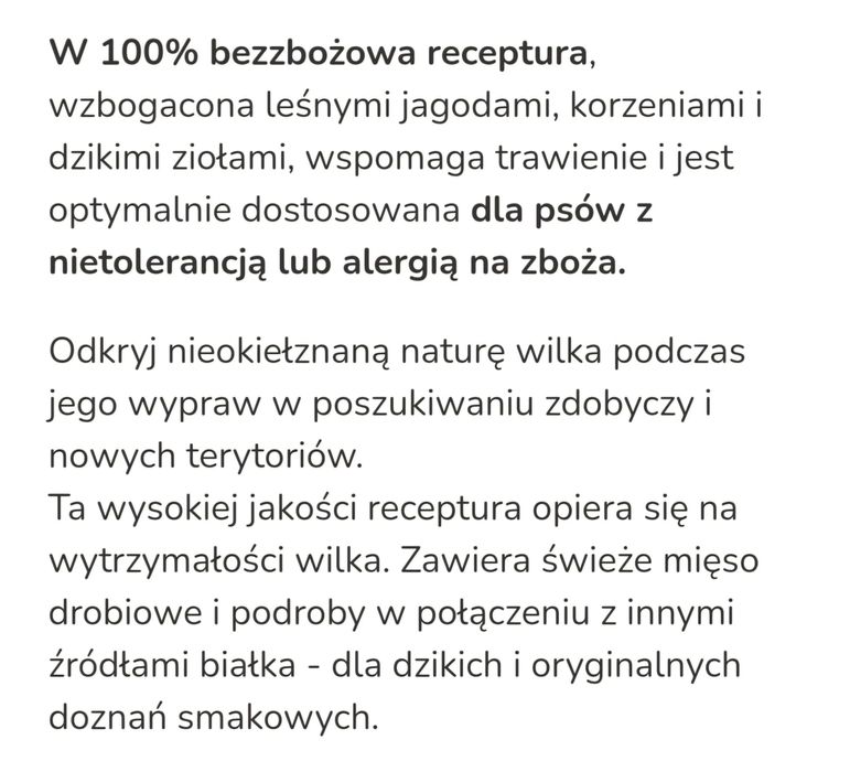 24x800g Wolf Wilderness JAGNIĘCINA bez ZBÓŻ Wysokiej jakości karma mię