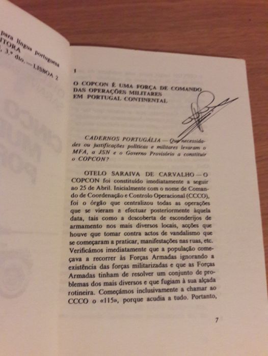 Cinco meses mudaram Portugal - Otelo Saraiva de Carvalho