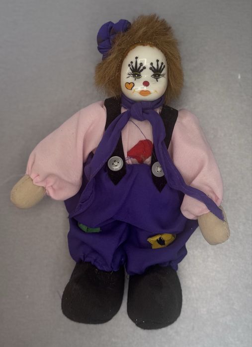 Porcelanowy clown vintage 22 cm