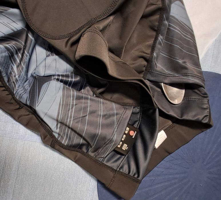 Calções ciclismo almofadados 3 bolsos