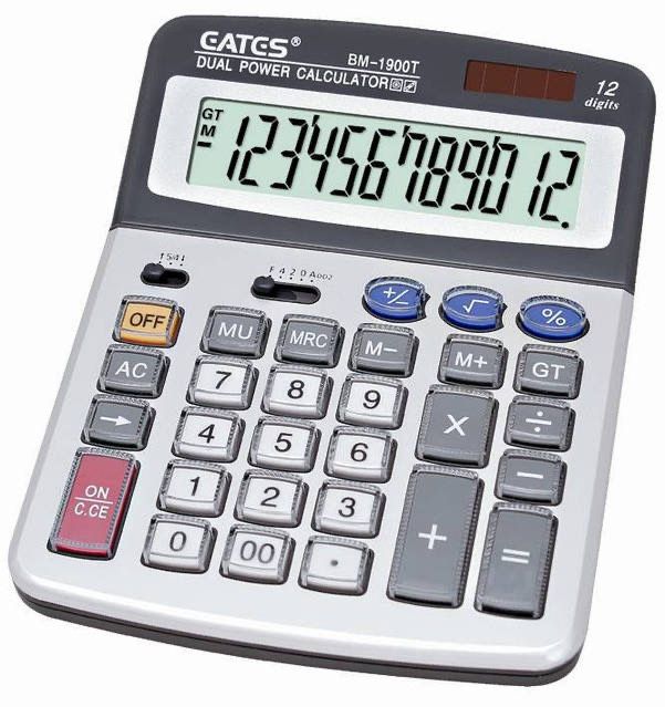 Калькулятор EATES BM-1900T 12 разрядный, 2 питания