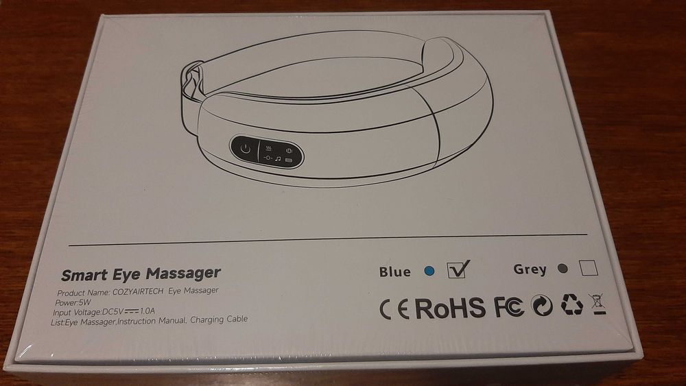 Masażer do oczu Cozyairtech z podgrzewaniem na migrenę.