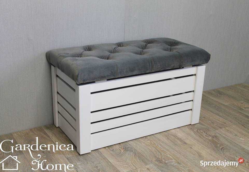 Pufa pikowana skrzynia tapicerowana kufer schowek siedzisko
