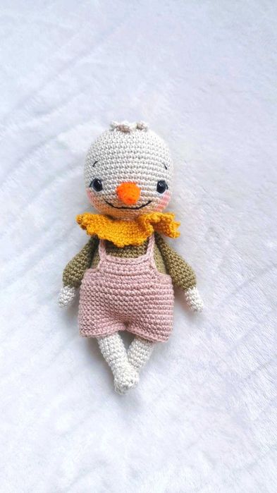 Bałwanek na szydełku, bałwan, maskotka przytulanka handmade