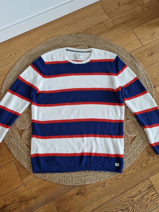 Tom Tailor XXL bawelniany sweter sweterek pasy bawelna