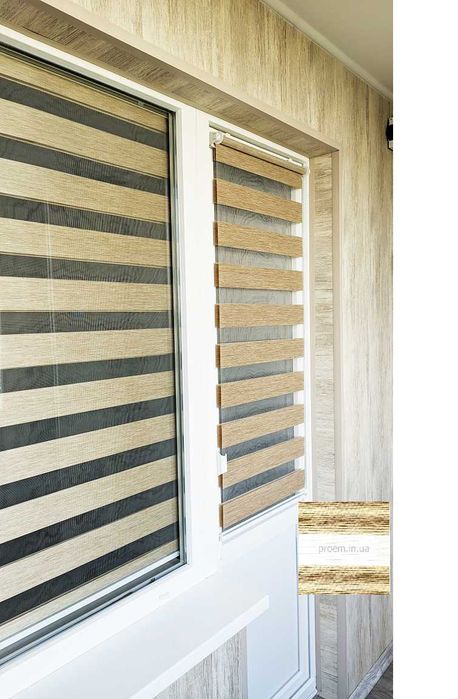 Рулонные шторы День Ночь Ханой-т.-бежевый