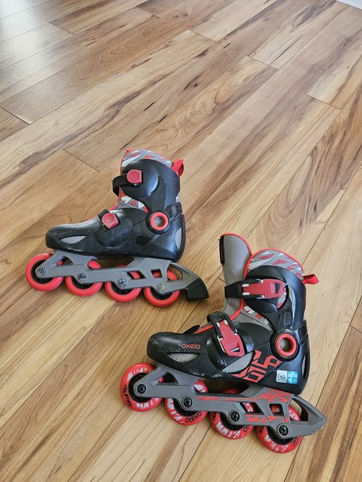 Patins em Linha Oxelo Ajustáveis Criança 30-32 + PROTEÇÕES