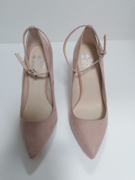 Buty na wysokim obcasie, pudrowy róż, 38