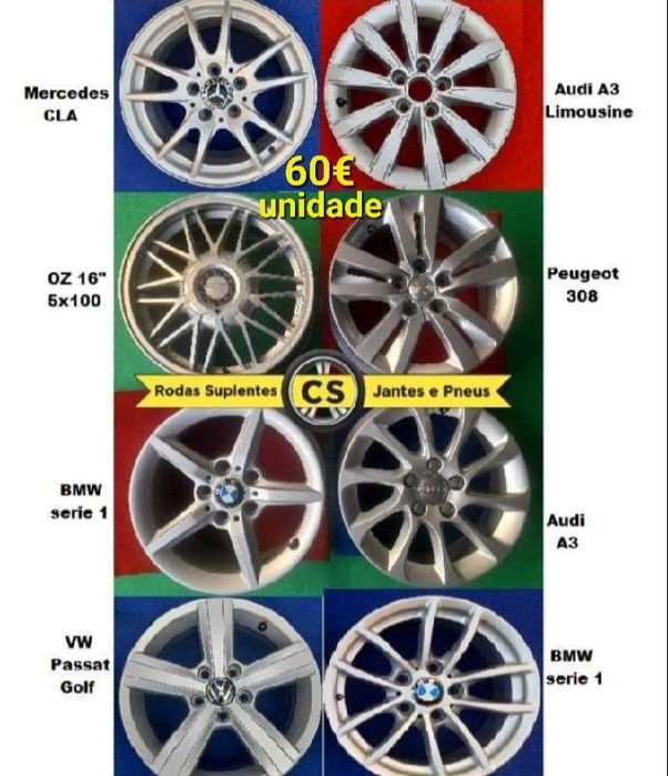 Jantes 16 5x112 Mercedes Vito Viano ferro, tampões roda suplente pneu