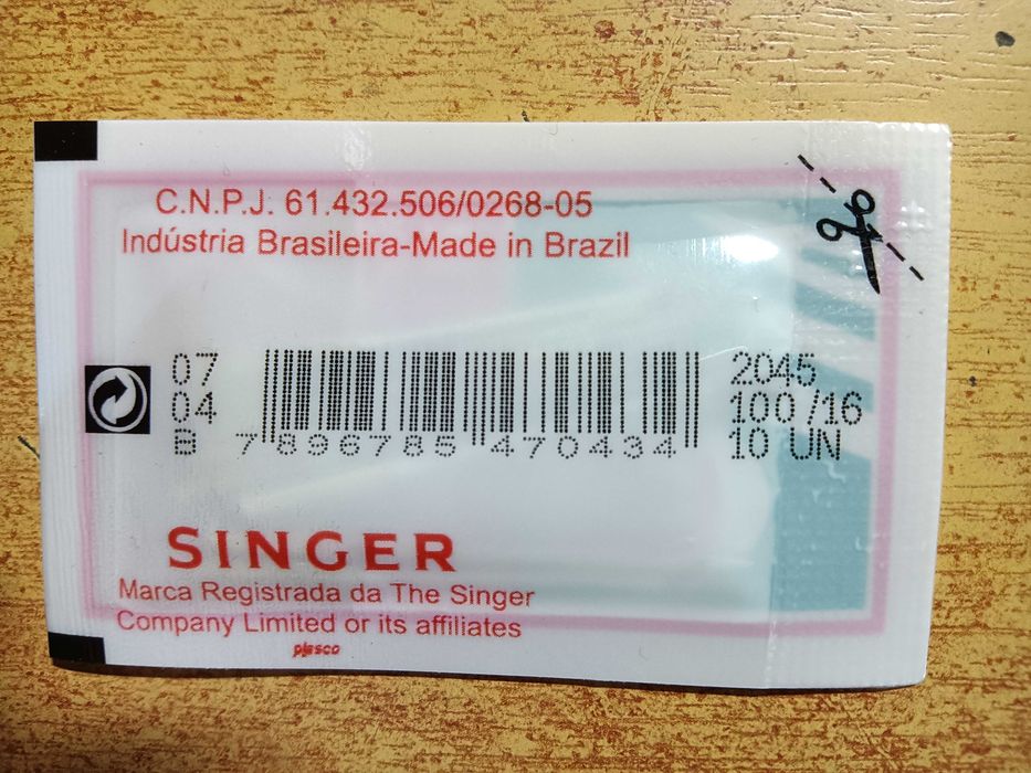 Agulhas maquina costura Singer