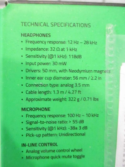 Наушники Razer Kraken Pro V2 Green