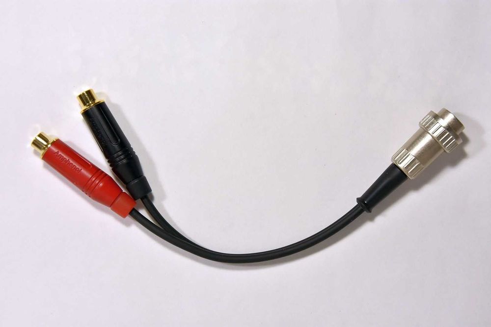 Interkonekt przejściówka DIN5 do 2 RCA żeński gramofon NAIM