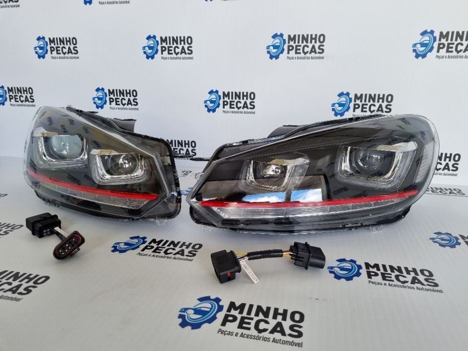 Faróis Golf 6 3D LED DRL U