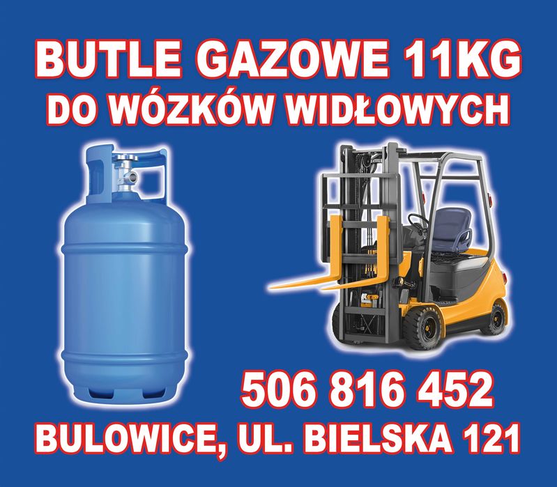 PUNKT WYMIANY BUTLI GAZOWYCH 11KG Propan-Butan Kuchenki, Wózki Widłowe