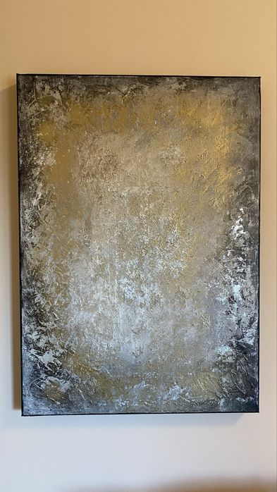 Tela abstrata acrilica nova 50*70 cm