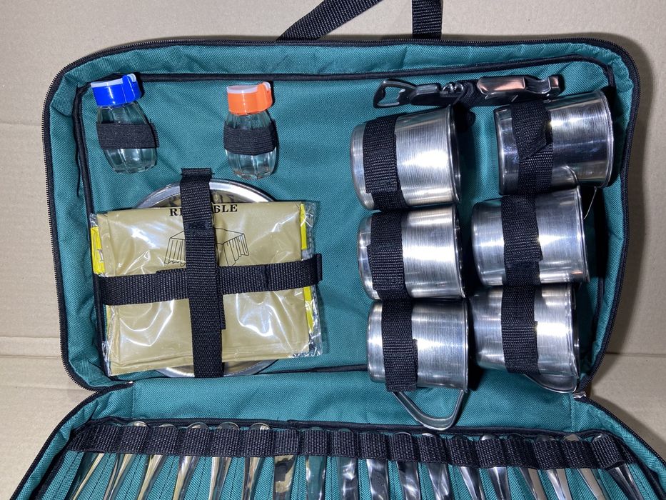 Подарочный набор для Пикника 03 на 6 челеловек в тканевом чехле