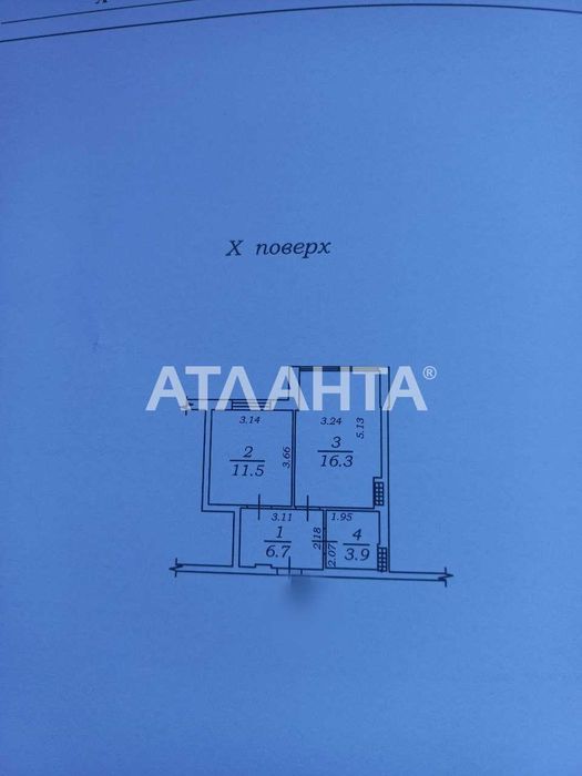 1-комнатная квартира по адресу ул. Проценко (площадь 38,4 м²) - Atlanta.ua - фото 9