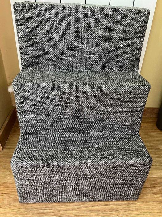 Сходинки драбинка для маленьких собак три сходинки (сірі)