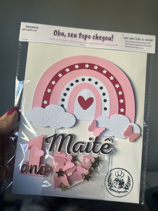 Topo de bolo personalizado