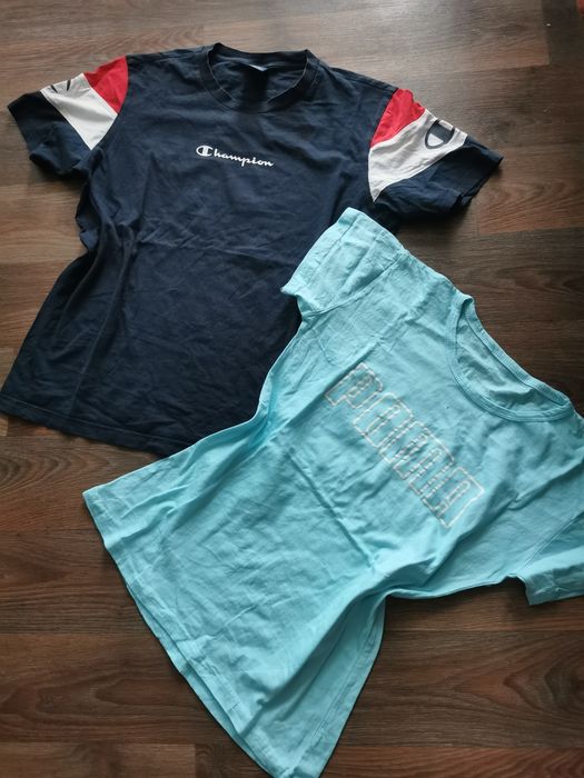 zestaw markowych t-shirtów Champion + Poma XS/S