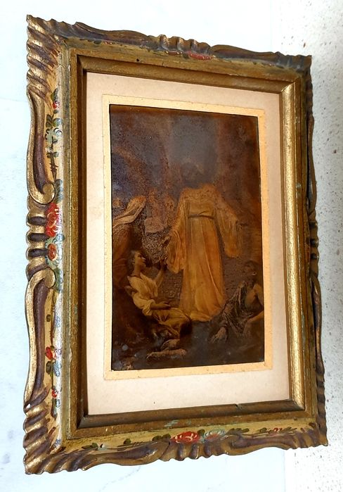 Rara antiga imagem religiosa Cristóleo ressurreição de Cristo