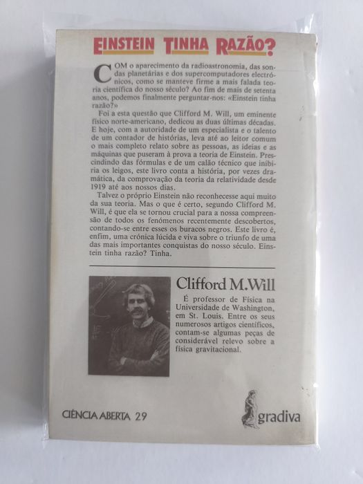 Livro Einstein Tinha Razão? - Clifford M. Will