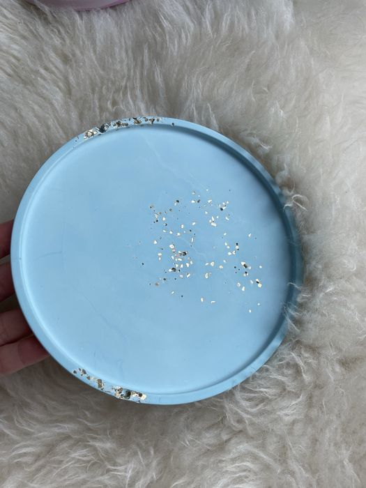 Taca z gipsu polimerowego miętowa 16 cm