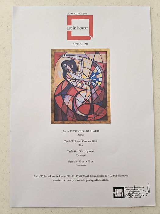 Obraz olejny Eugeniusz Gerlach "Tańcząca Carmen"