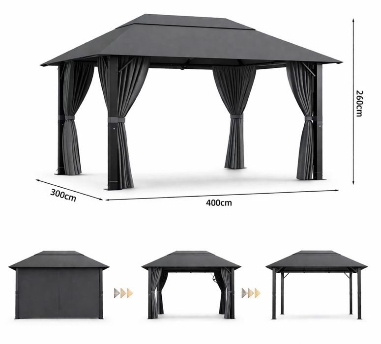 Altana ogrodowa 3x4 m