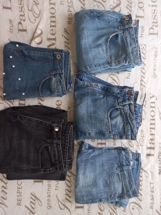 Zestaw 5 par damskich jeansów w rozmiarze S