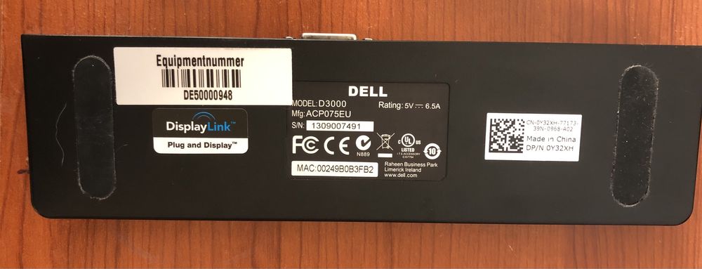 Док станция Dell D3000