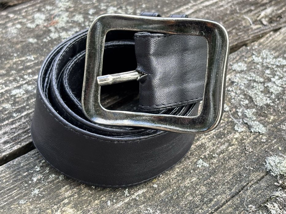 Pasek skórzany , czarny pasek ,
