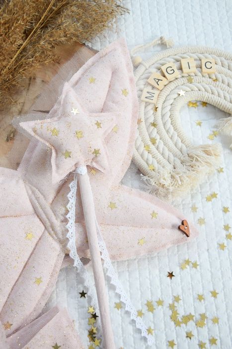 Szycie Lniana różdżka dla dziecka