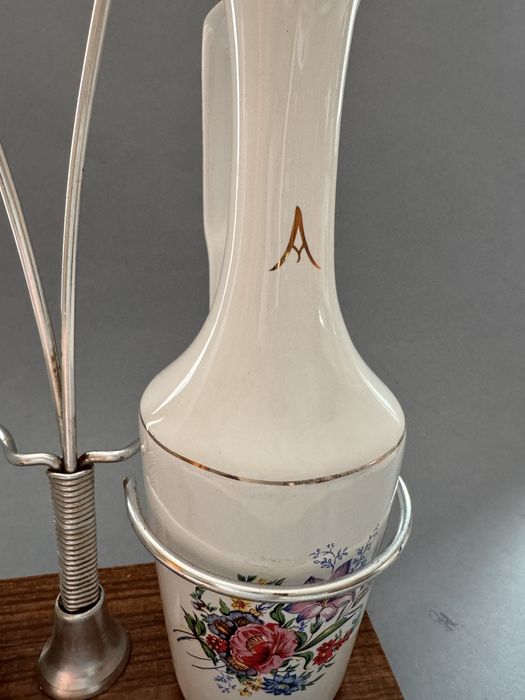 Galheteiro Porcelana pintado Mao