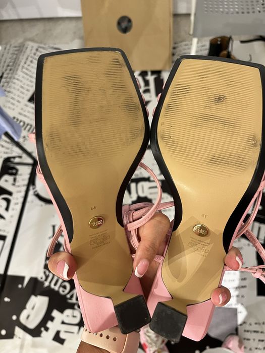 sandaly Zara rozowe r.39