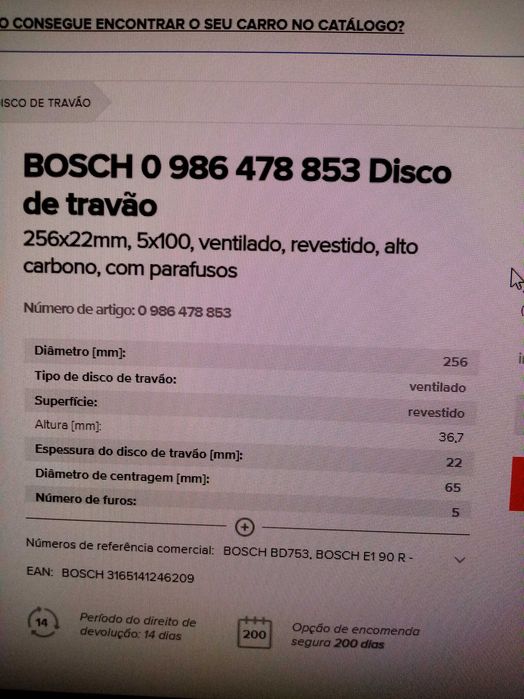 Travões de disco Bosch