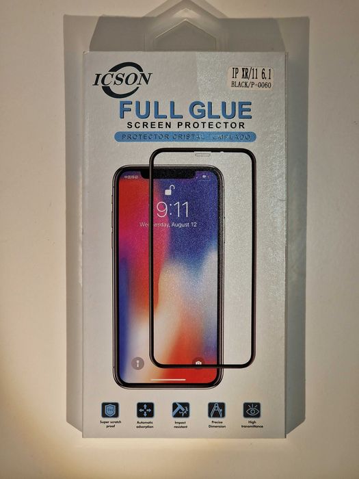 Película protetora de vidro para iPhone XR/11 6.1 (Preta)