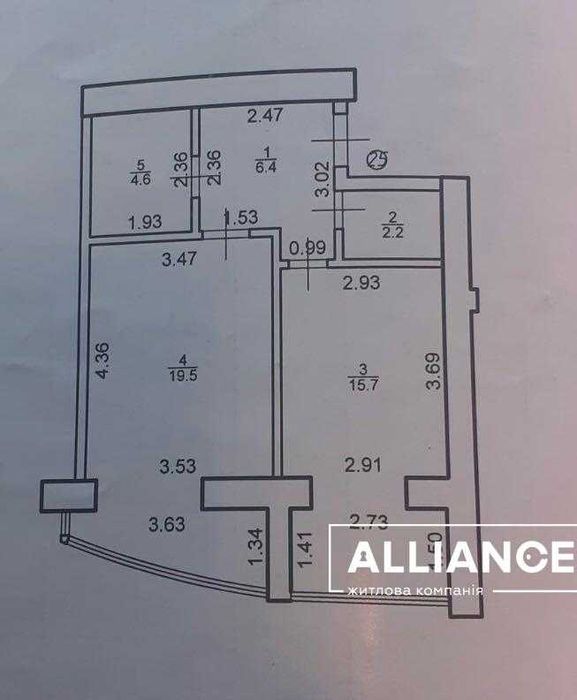 Здана 1 кім кв від БК Благо